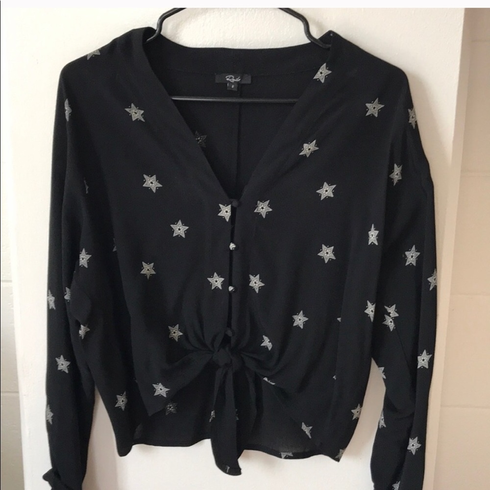Rails Sloan Tie Front Blouse - Picture 3 of 5
